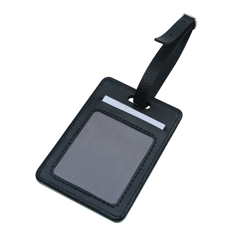 Sublimation PU læder bagagemærke med slot