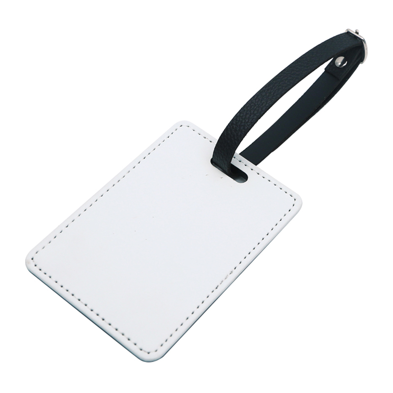 Sublimation PU læder bagagemærke med slot