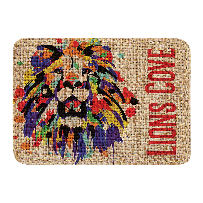 3 1/2' x 2 1/2' burlap rektangel, sublimerbart plaster med klæbemiddel