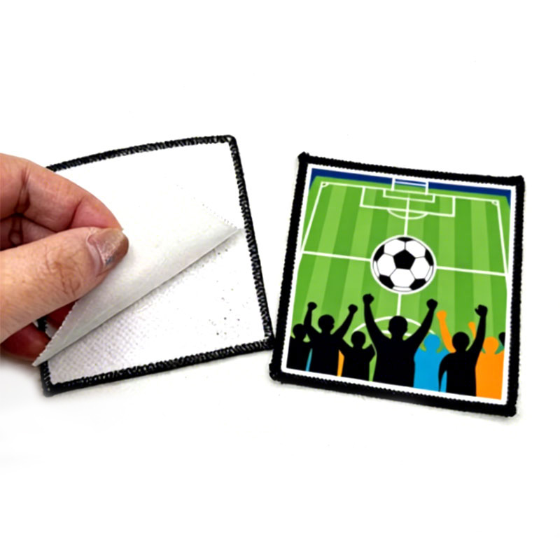 2 1/2' x 2 1/2' firkantet sublimeringsstof Merrow Patch med klæbemiddel