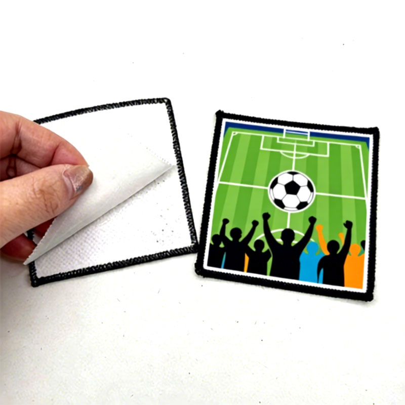 2 1/2' x 2 1/2' firkantet sublimeringsstof Merrow Patch med klæbemiddel