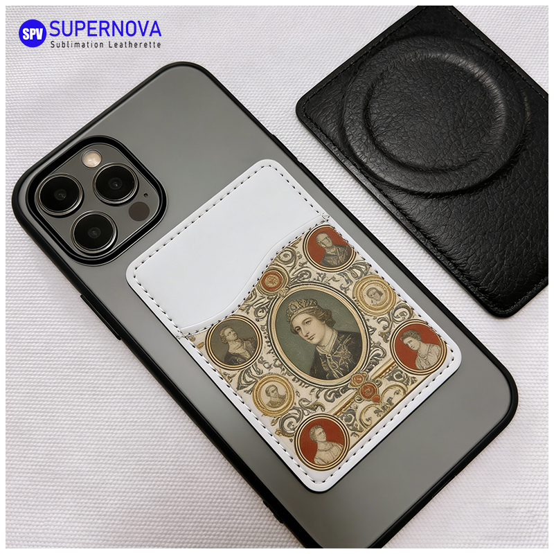 Sublimation kunstlæder telefonkortholder med magnet