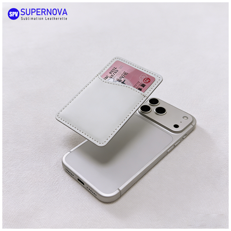 Sublimation kunstlæder telefonkortholder med magnet