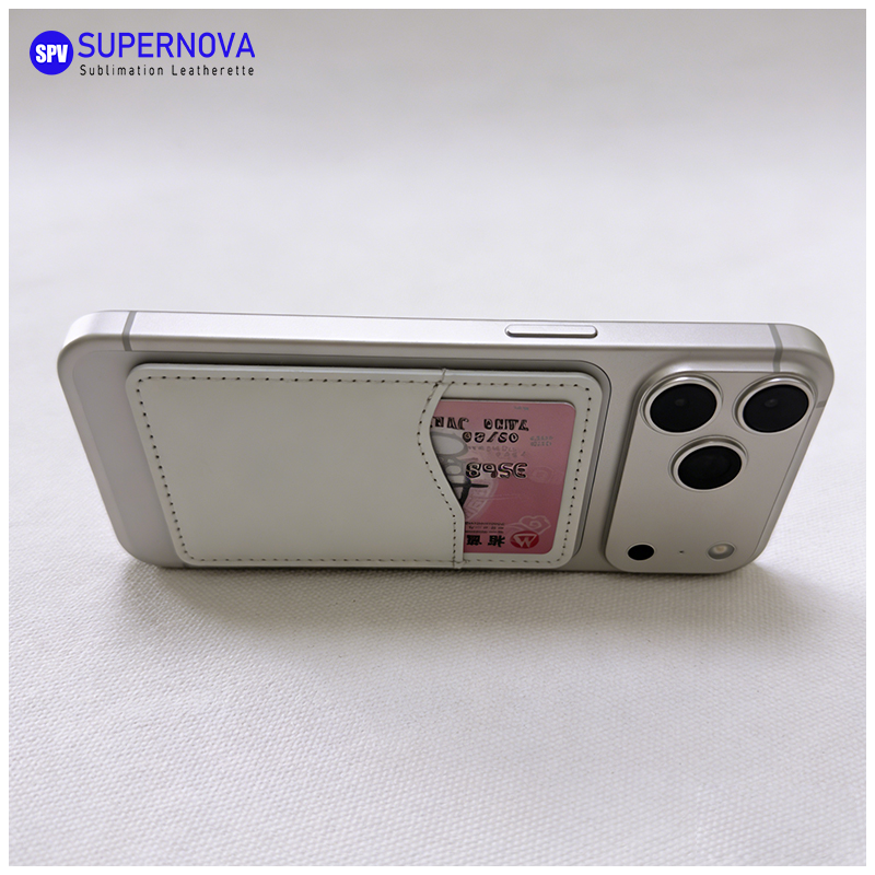 Sublimation kunstlæder telefonkortholder med magnet