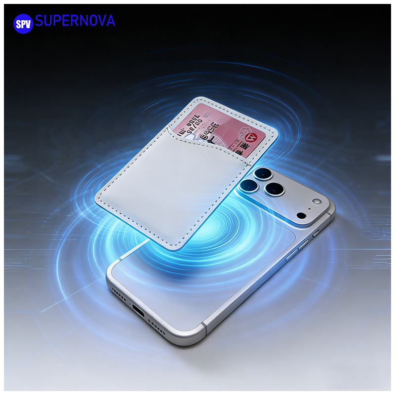 Sublimation kunstlæder telefonkortholder med magnet