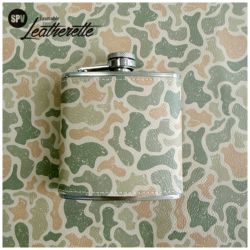 Camouflage laserbar kunstlæderplade med klæbemiddel/uden klæbemiddel