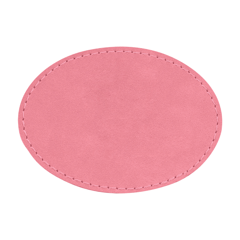 3 1/2' x 2 1/2' ovale kunstlæderlapper