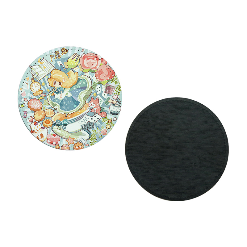 Sublimation PU Læder Krus Coaster -Rund