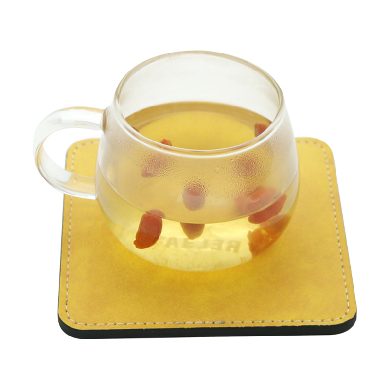 Sublimation PU Læder Krus Coaster - Firkantet