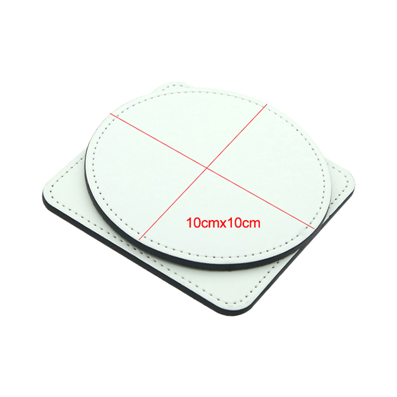 Sublimation PU Læder Krus Coaster - Firkantet