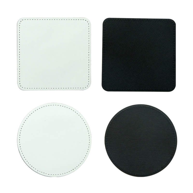 Sublimation PU Læder Krus Coaster - Firkantet