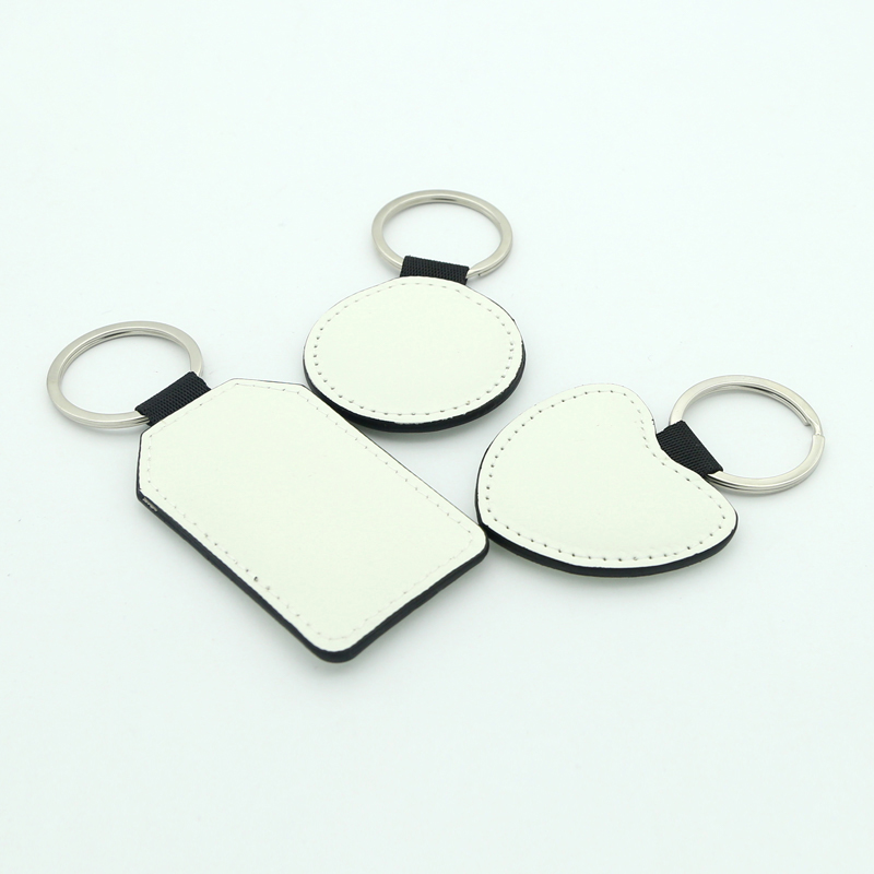 Sublimation PU Leather Rectangle Keyring - Double Sided Printing