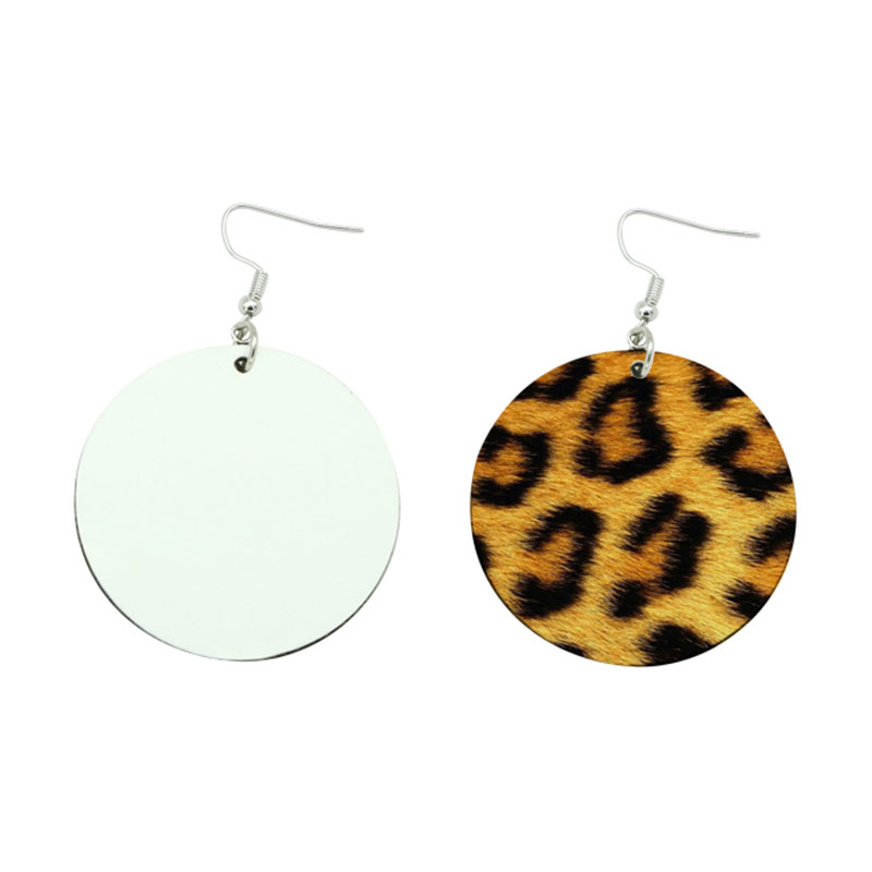 Sublimation PU læder ørering rund form (par)