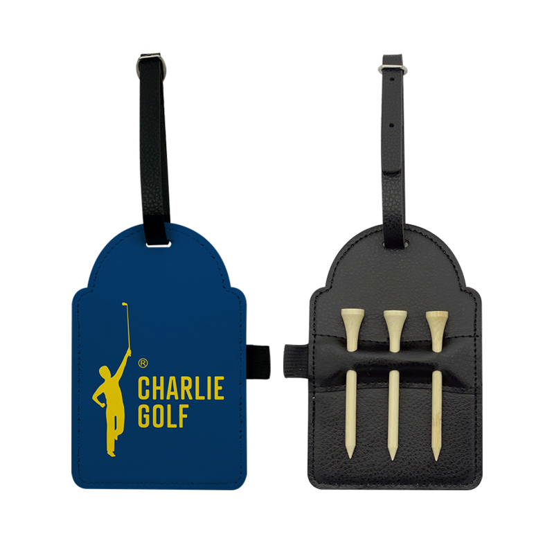 Sublimationslæder golftaskemærke med 3 træ-T-shirts