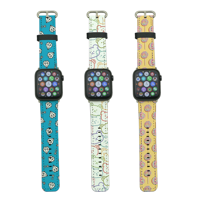 Sublimation PU læder Apple Watch-remme til serie 1/2/3-38 mm