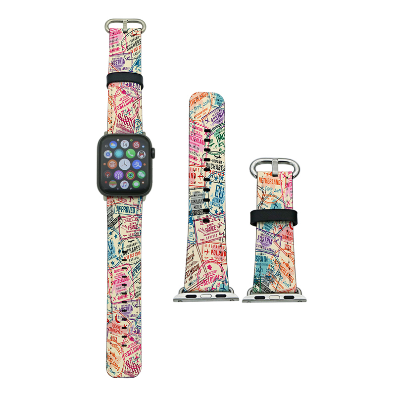 Sublimation PU-læder Apple iWatch-bånd til serie 4/5-44 mm