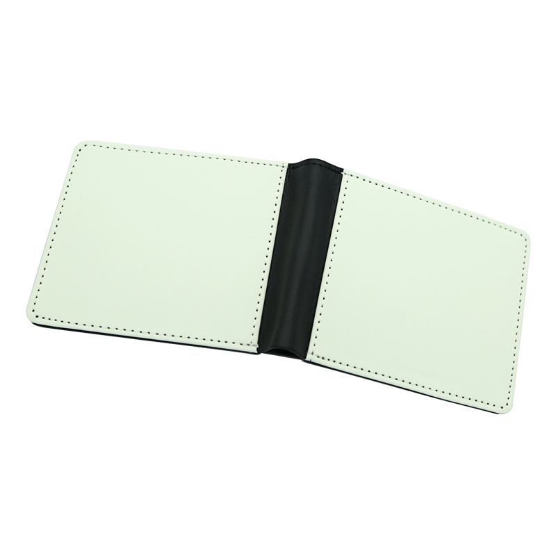Mænds sublimation læder bifold tegnebog med tryk på to sider