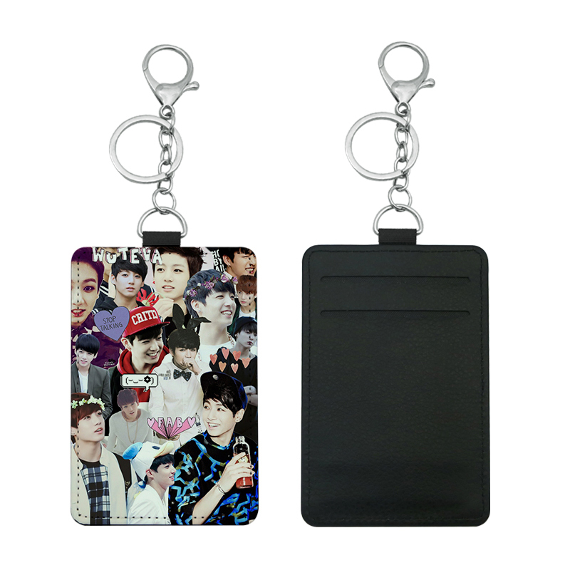 Sublimation kunstlæder buskortholder med 2 slots Sublimation kunstlæder buskortholder med 2 slots