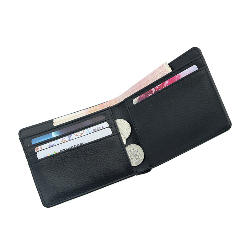 Mænds sublimation læder bifold tegnebog med tryk på to sider