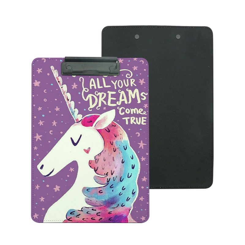 Sublimation PU læder clipboard med metal klip - A4