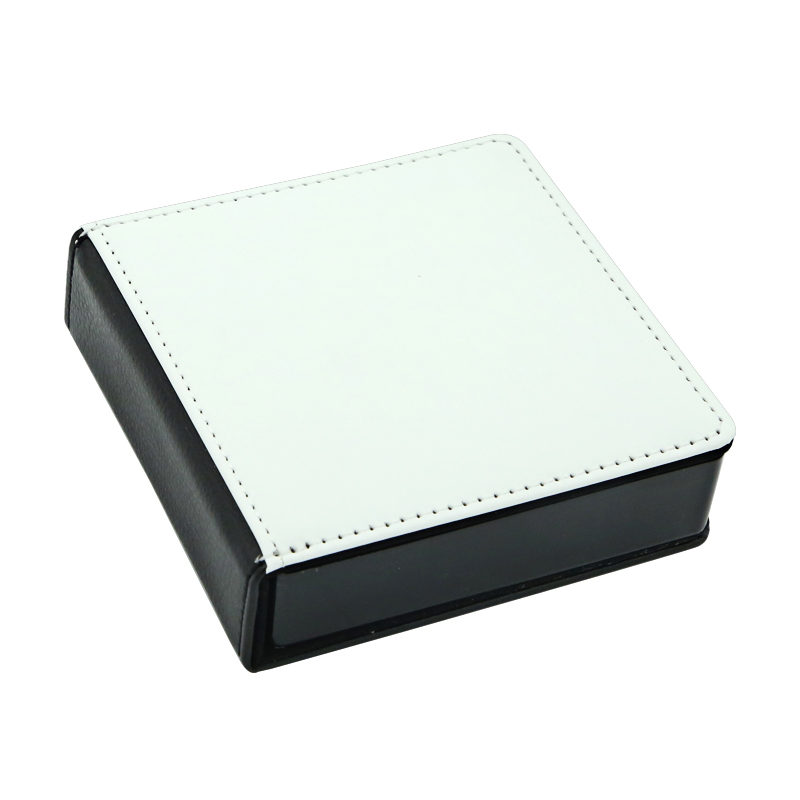 Sublimation Leatherette Sticky Notes Box - Firkantet