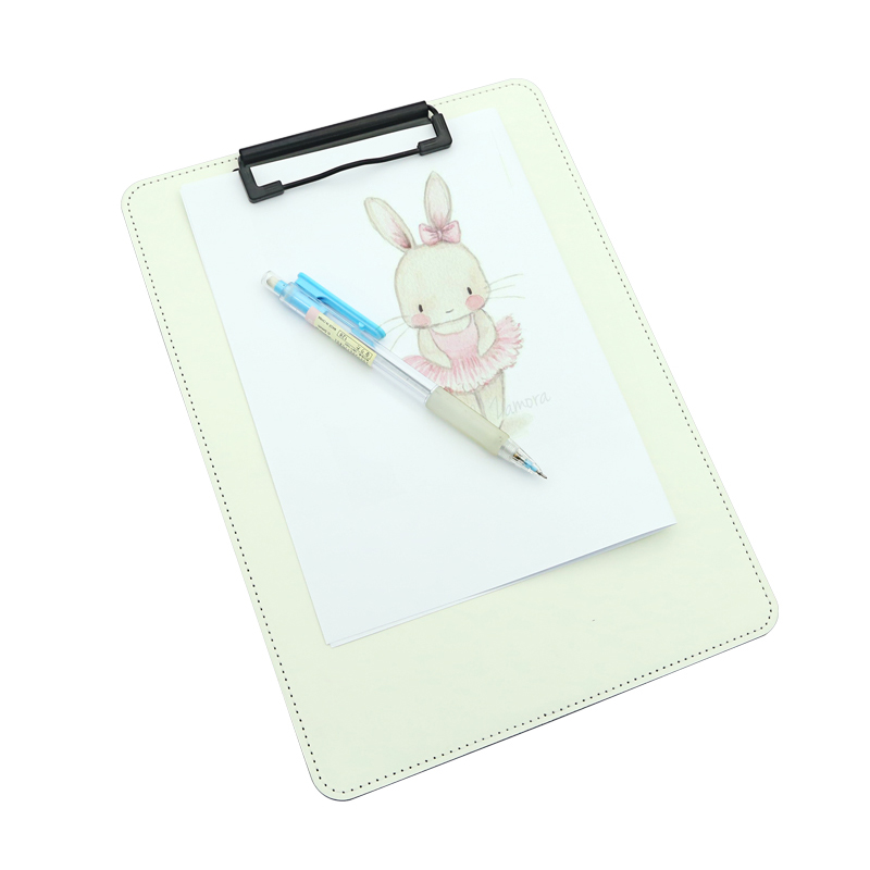 Sublimation PU læder clipboard med metal klip - A5