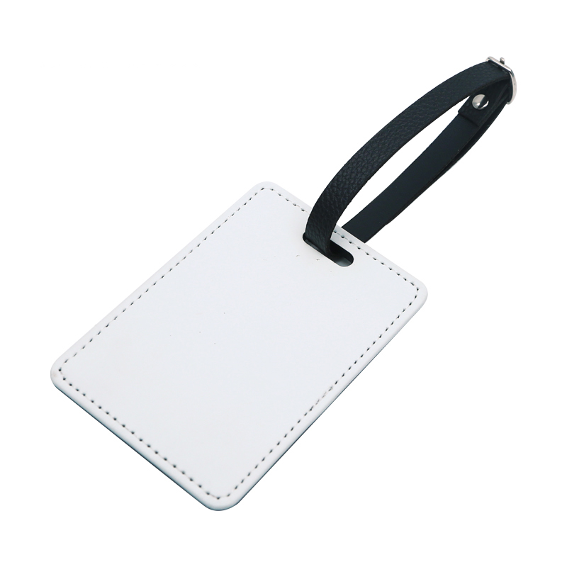 Sublimation PU læder bagagemærke - dobbeltsidet printbar