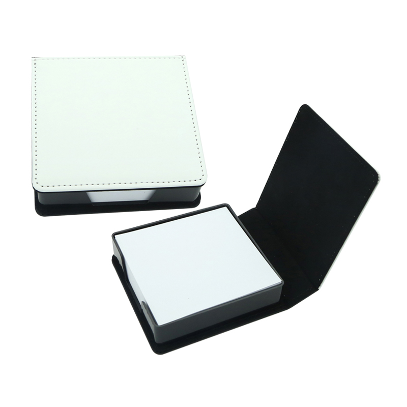 Sublimation Leatherette Sticky Notes Box - Firkantet