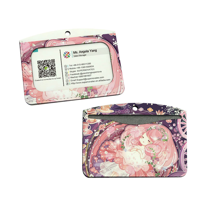 Sublimation Leatherette ID Badge Holder - Vandret dobbelt kortlag Sublimation Leatherette ID Badge Holder - Vandret dobbelt kortlag