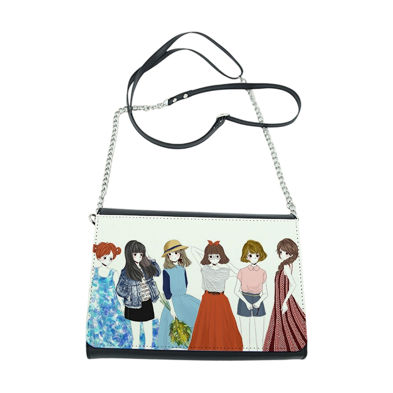 Sublimation Leatherette Stor Skuldertaske med 2 par Magnetics 