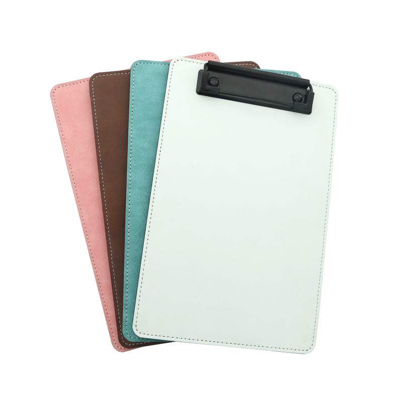 Sublimation PU læder clipboard med metal klip - A4