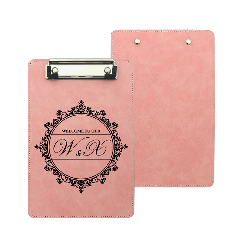 Sublimation PU læder clipboard med metal klip - A5