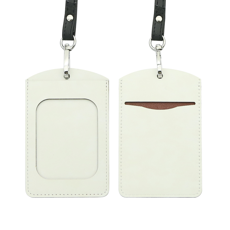 Sublimation Leatherette ID Badge Holder - Lige Dobbelt Card Layer Sublimation Leatherette ID Badge Holder - Lige Dobbelt Card Layer