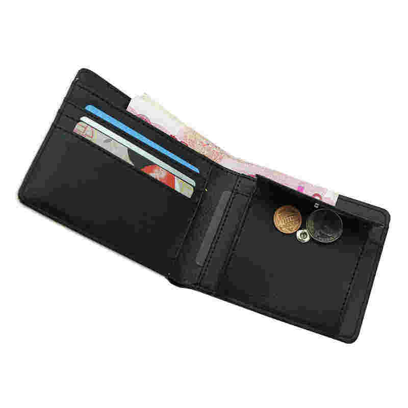 Mænds sublimation læder bifold tegnebog med møntlomme