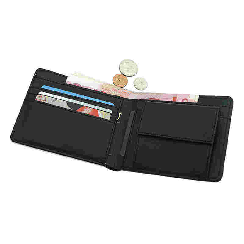 Mænds sublimation læder bifold tegnebog med møntlomme
