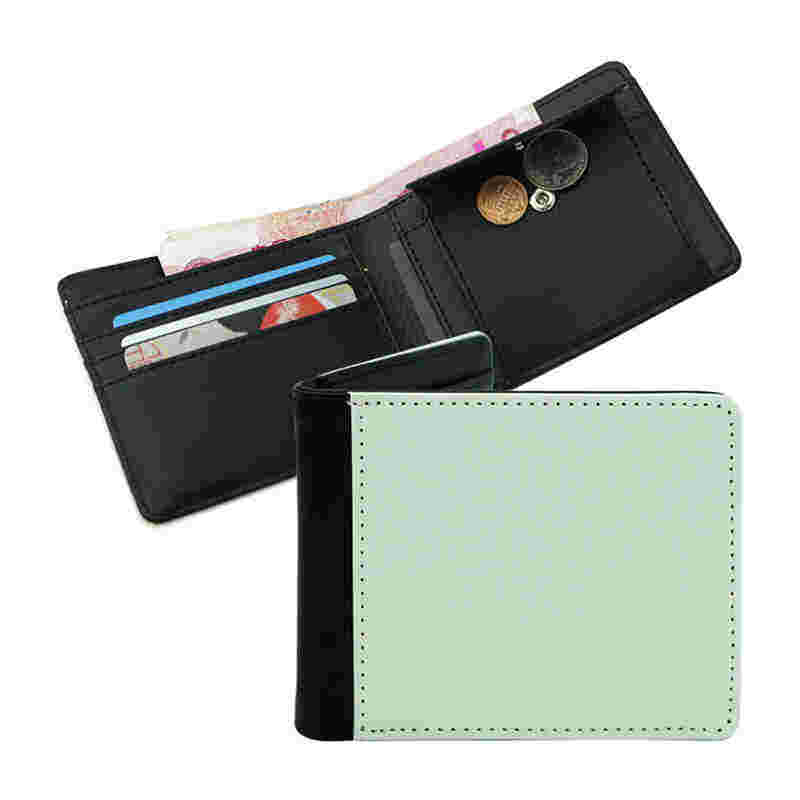 Mænds sublimation læder bifold tegnebog med møntlomme