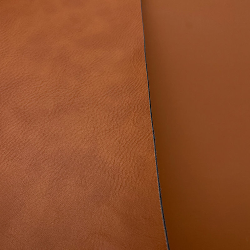 Double-layer laserable leatherette sheets with adhesive/without adhesive